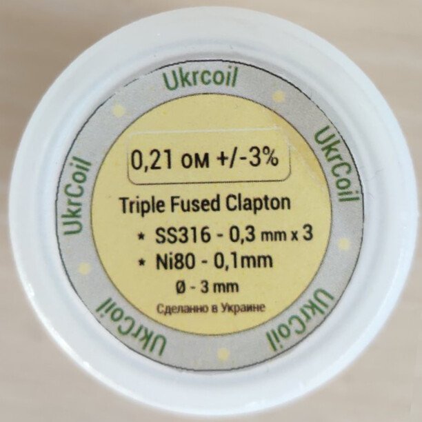 Ukrcoil Triple Fused Clapton Triple Fused Clapton 0.21 Ω