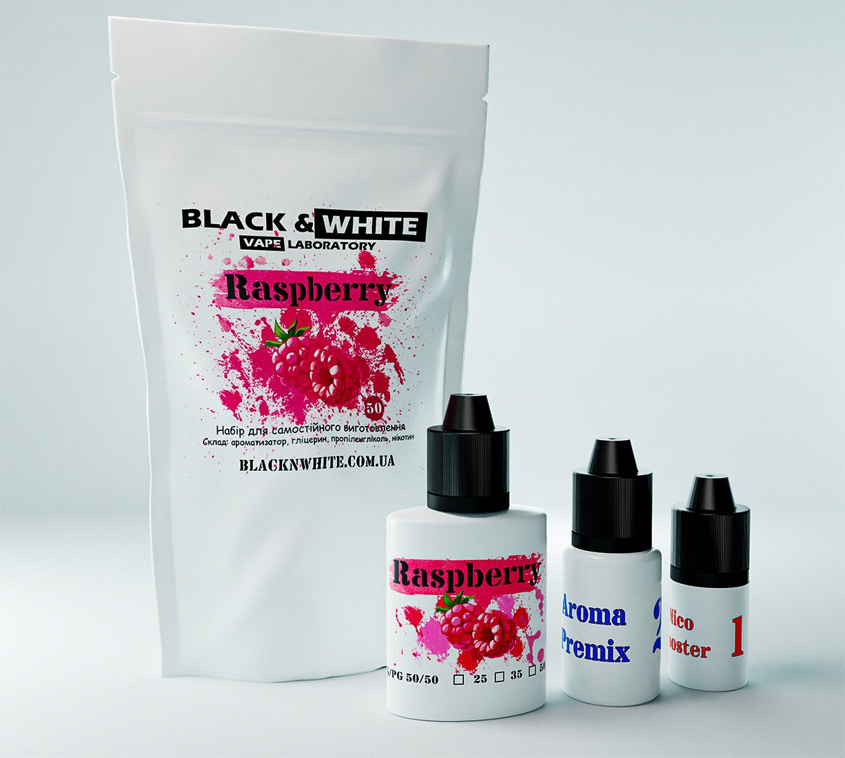 Премикс набор Black&White Raspberry, 50 мг