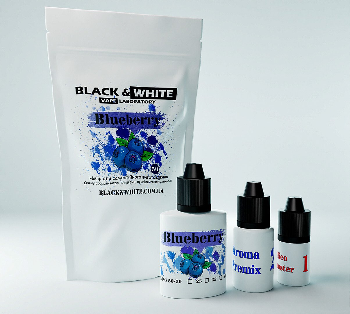 Премікс набір Black&White Blueberry, 25 мг