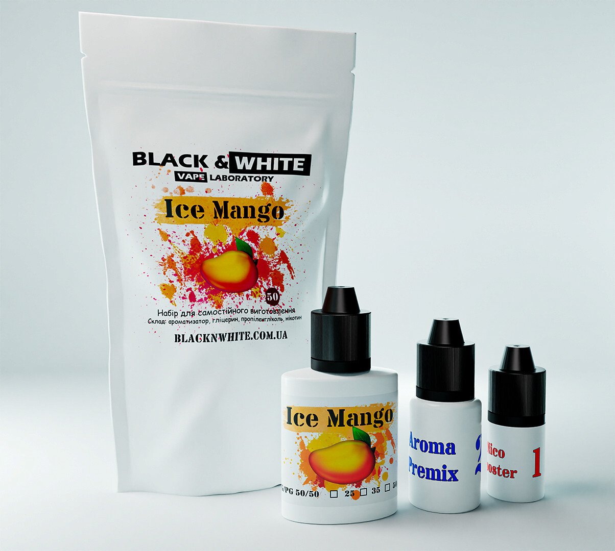 Премикс набор Black&White Ice Mango, 50 мг